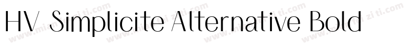 HV Simplicite Alternative Bold字体转换